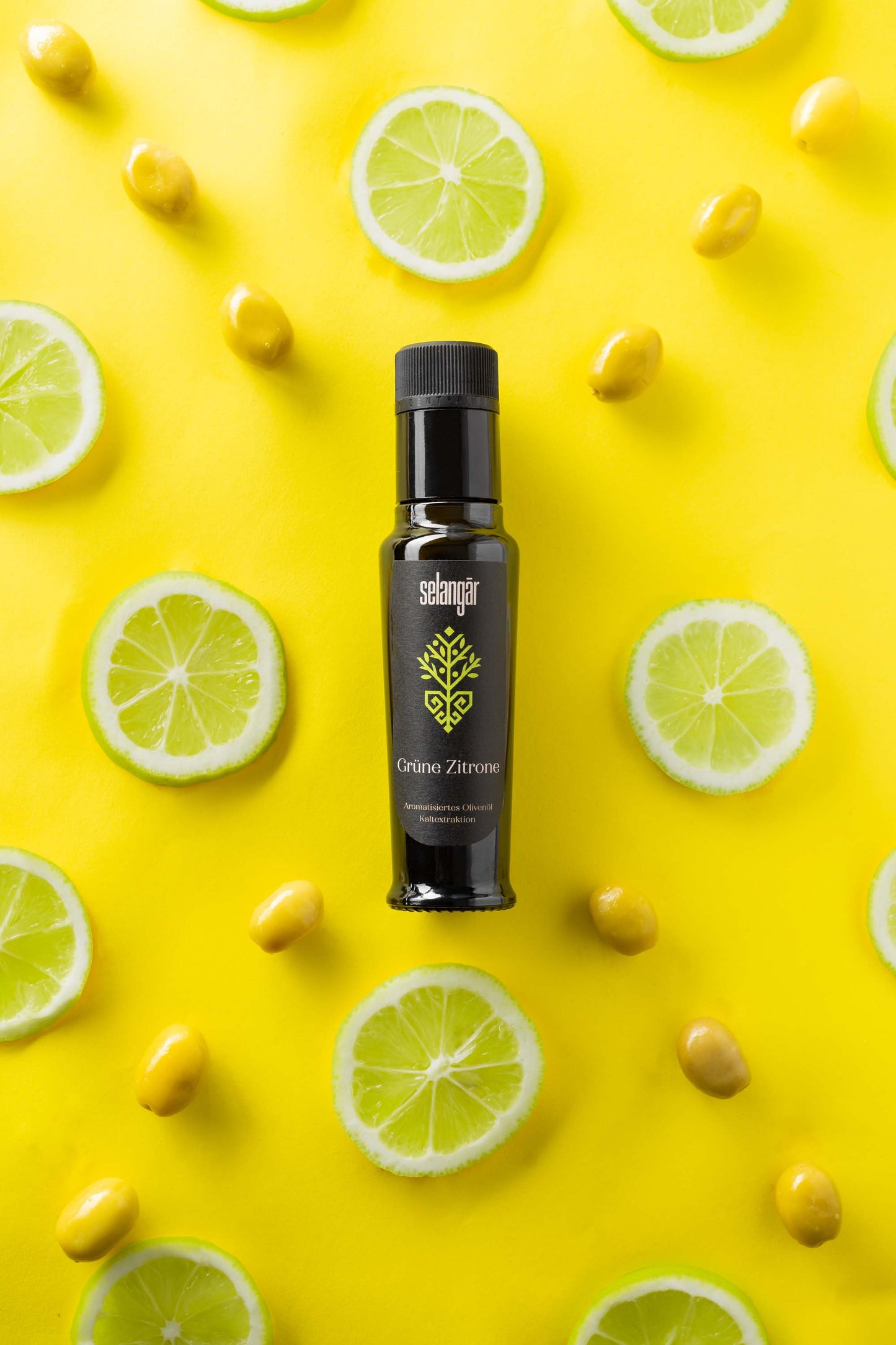 selangār - Aromatisiertes Olivenöl: grüne Zitrone (100ML)